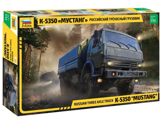Zvezda 3697 1:35 Soviet KamAZ 5350 Mustang 3-Axle