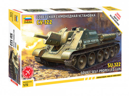 Zvezda 5043 1:72 Soviet SU-122 Tank Destroyer - Snap Fit