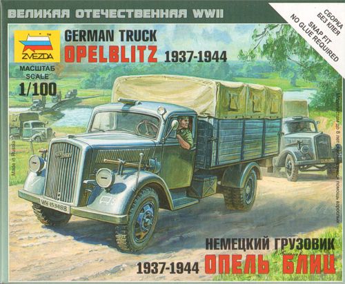 Zvezda 6126 1:100 German 3t Cargo Truck