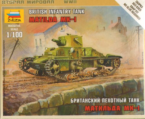 Zvezda 6191 1:100 British Light Tank Matilda Mk.I