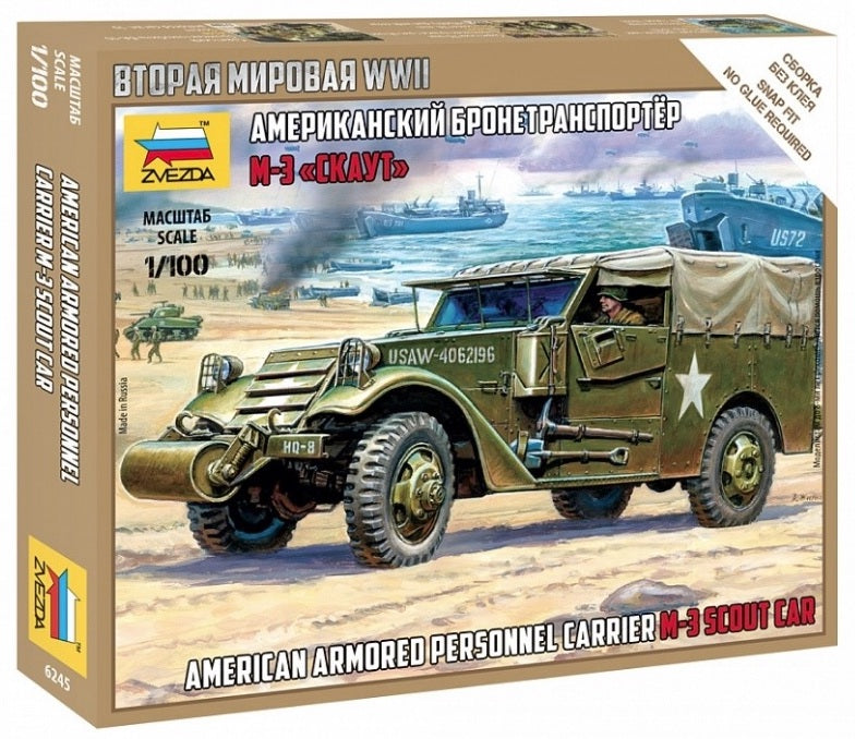 Zvezda 6245 1:100 M3 Scout Car