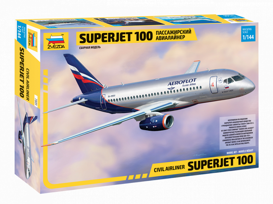 Zvezda 7009 1:144 Sukhoi Superjet 100 (SJ-100)