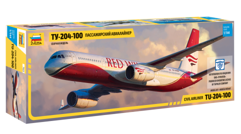 Zvezda 7023 1:144 Tupolev Tu-204-100 Passenger Airliner