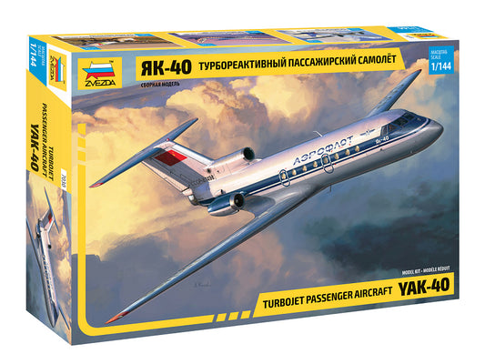 Zvezda 7030 1:144 Yakolev Yak-40 Turbojet Passenger Aircraft