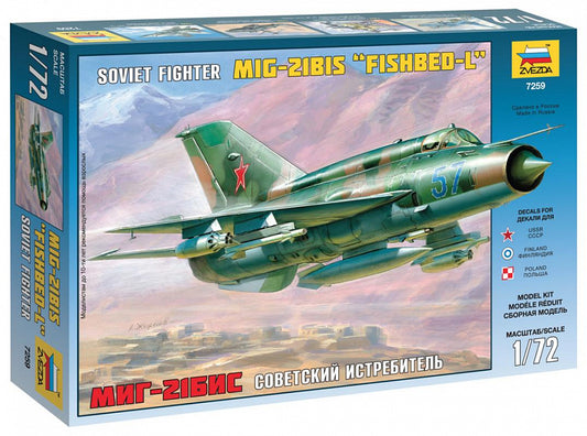 Zvezda 7259 1:72 Mikoyan MiG-21Bis 'Fishbed L'