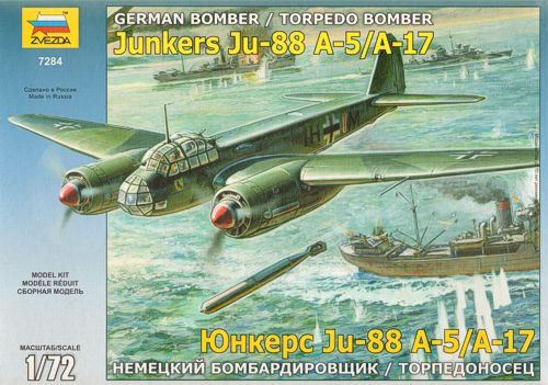 Zvezda 7284 1:72 Junkers Ju-88A-17/A-5