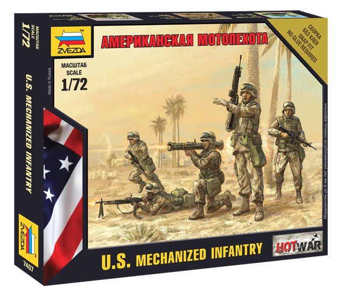 Zvezda 7407 1:72 U.S Mechanized Infantry snap-fit