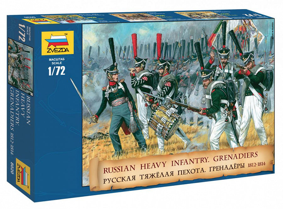 Zvezda 8020 1:72 Russian Heavy Infantry Grenadiers (Napoleonic)