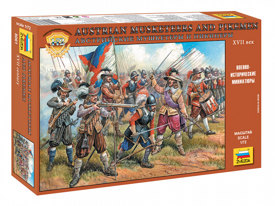 Zvezda 8061 1:72 Austrian Musketeers and Pikemen 16-17th Century