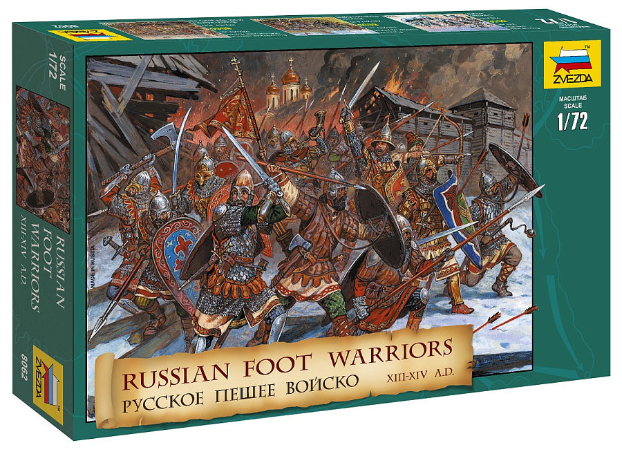 Zvezda 8062 1:72 Russian Foot Warriors 13-14th Century