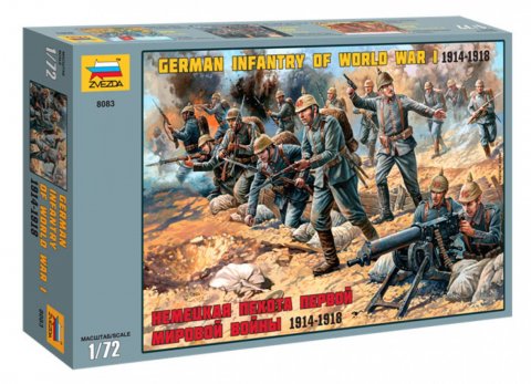 Zvezda 8083 1:72 German Infantry 1914- 1918 (WWI)