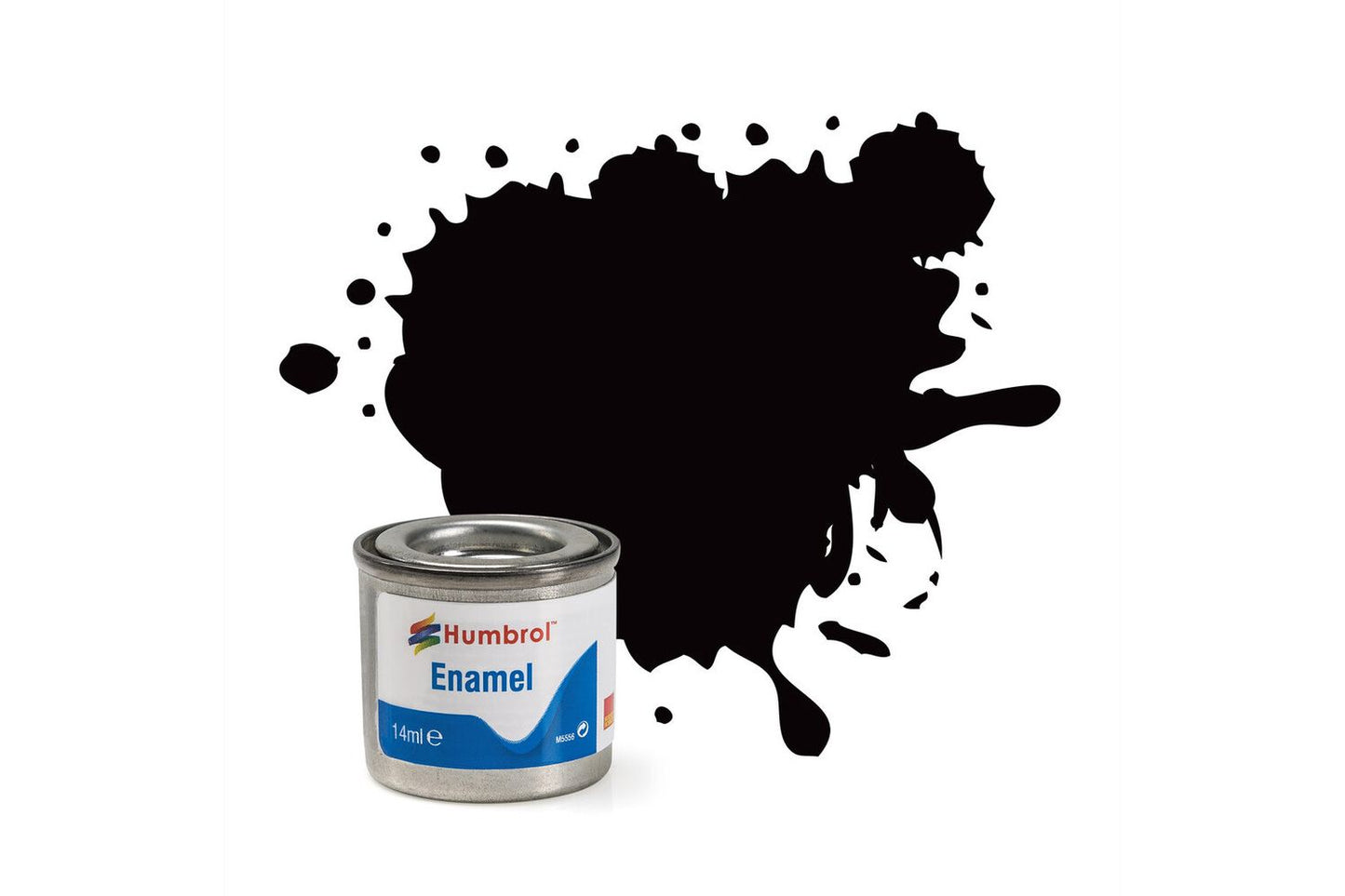 Humbrol 085 Coal Black Satin 14ml Enamel Paint