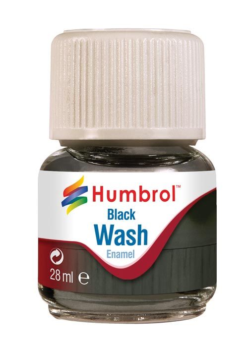 Humbrol AV0201 Enamel Wash Black 28ml Bottle