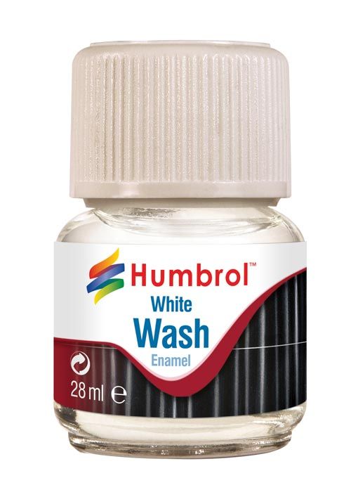 Humbrol AV0202 Enamel Wash White 28ml Bottle