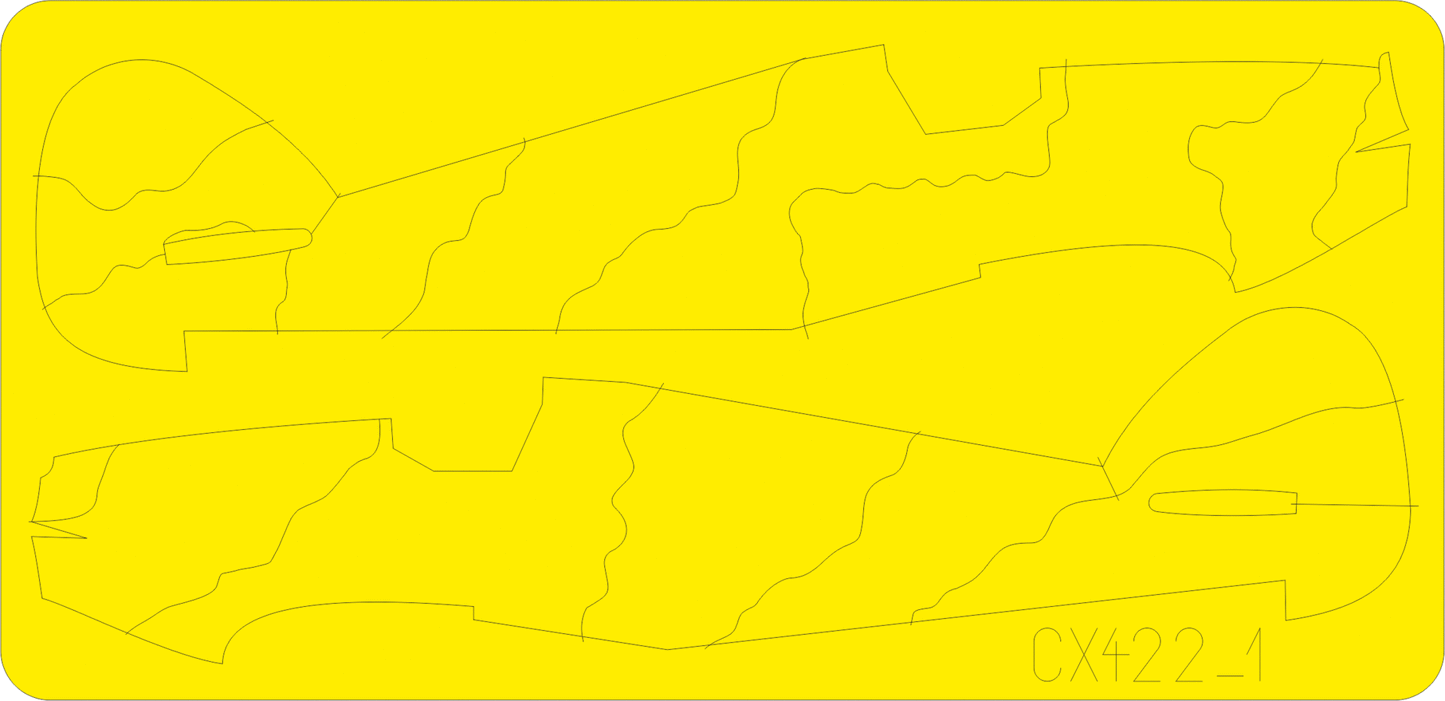 Eduard CX422 1:72 Hawker Hurricane Camouflage Pattern Paint Masks A