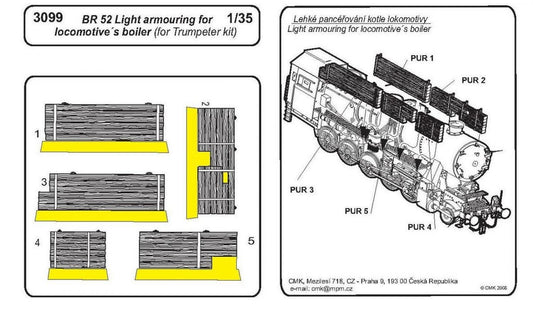 CMK 3099 1:35 BR52 Light Armouring for Locomotive's Boiler