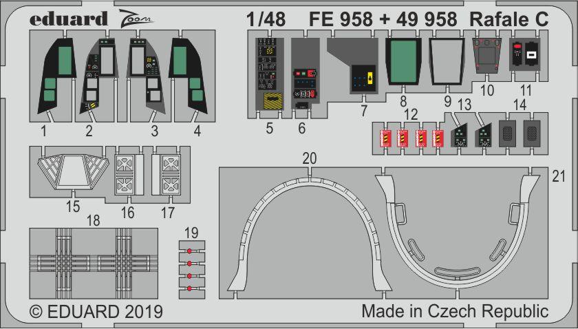 Eduard 49958 1:48 Dassault Rafale C interior