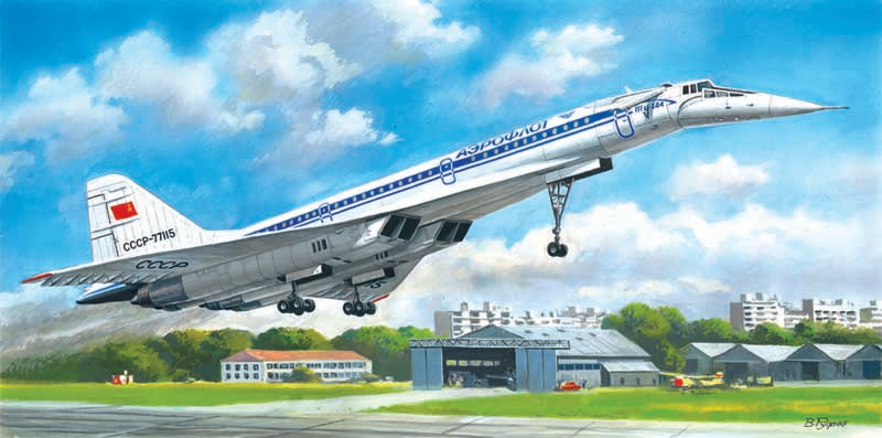 ICM 14402 1:144 Tupolev Tu-144D Soviet Supersonic Passenger Aircraft