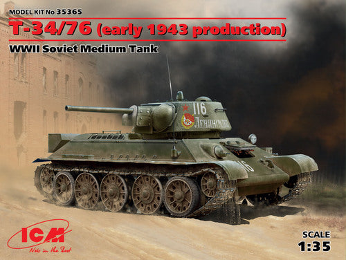 ICM 35365 1:35 Soviet T-34/76 (Early 1943 Production) WWII Medium Tank