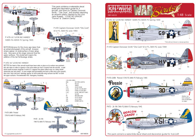 Kits-World KW148030 1:48 Republic P-47D Thunderbolt – Puzzle Craft