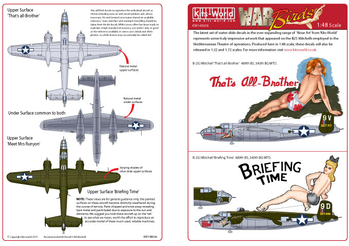 Kits-World KW148036 1:48 North-American B-25J Mitchell