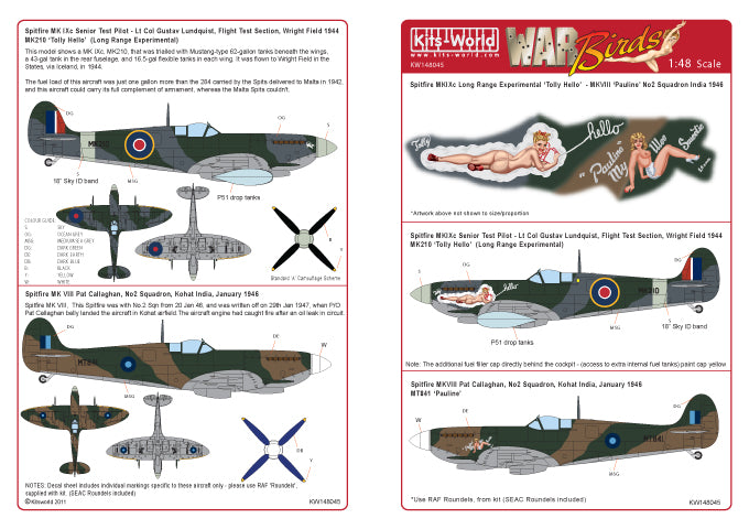 Kits-World KW148045 1:48 Supermarine Spitfire Mk.VIII/IXc