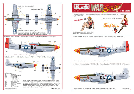 Kits-World KW148054 1:48 North-American P-51D Mustang 357th FG