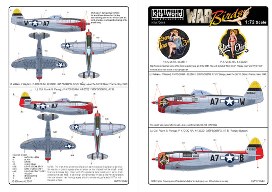 Kits-World KW172044 1:72 Republic P-47D Thunderbolt