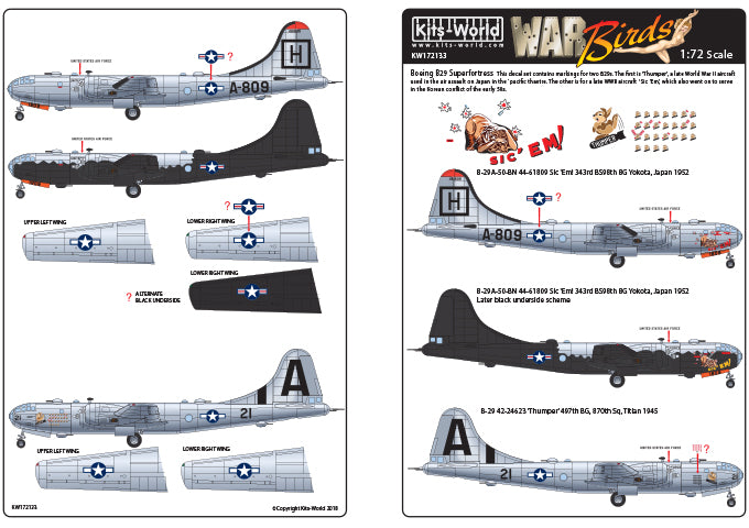 Kits-World KW172133 1:72 Boeing B-29A Superfortress