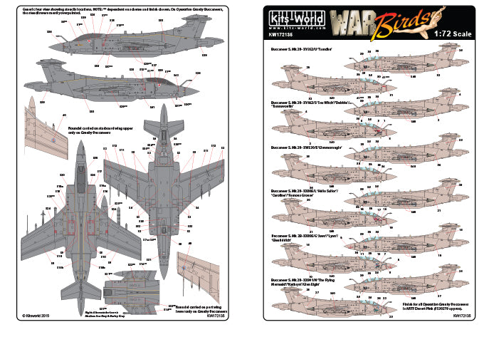 Kits-World KW172135 1:72 Gulf War Part 1 Blackburn Buccaneers 1991-2016 25th Anniversary Edition