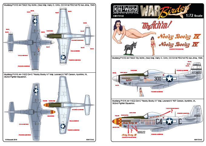 Kits-World KW172142 1:72 North-American P-51D Mustang