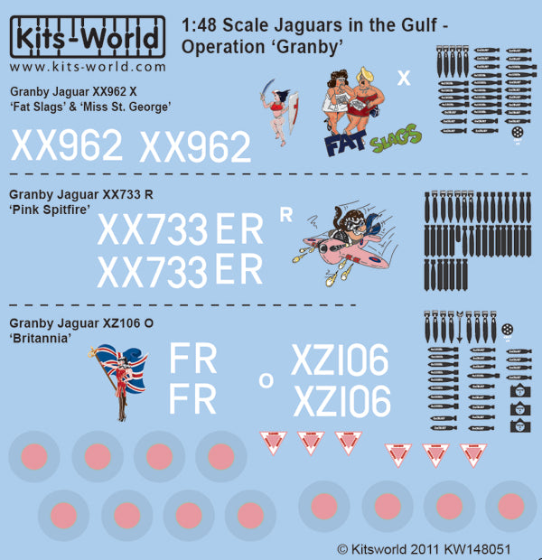 Kits-World KW148051 1:48 Sepecat Jaguar GR.1A Desert Storm Nose Art