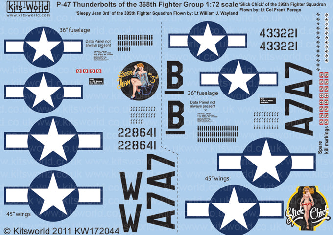 Kits-World KW172044 1:72 Republic P-47D Thunderbolt