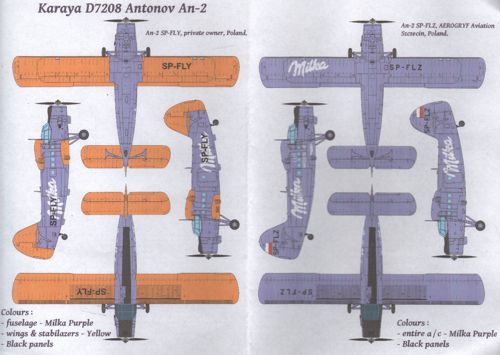 Karaya D7208 1:72 Antonov An-2 in 'Milka' livery