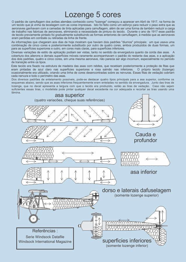 FCM RIO32001 1:32 German Lozenges 5 Colors Upper/Lower Surfaces