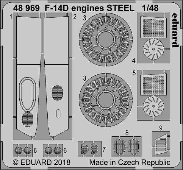 Eduard 48969 1:48 F-14D engine details STEEL