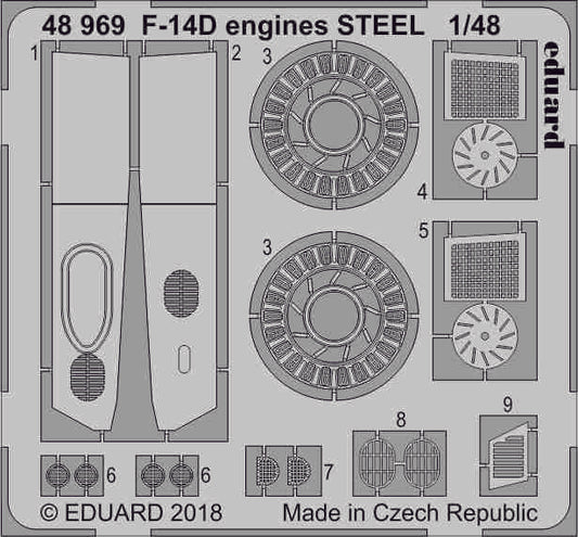 Eduard 48969 1:48 F-14D engine details STEEL