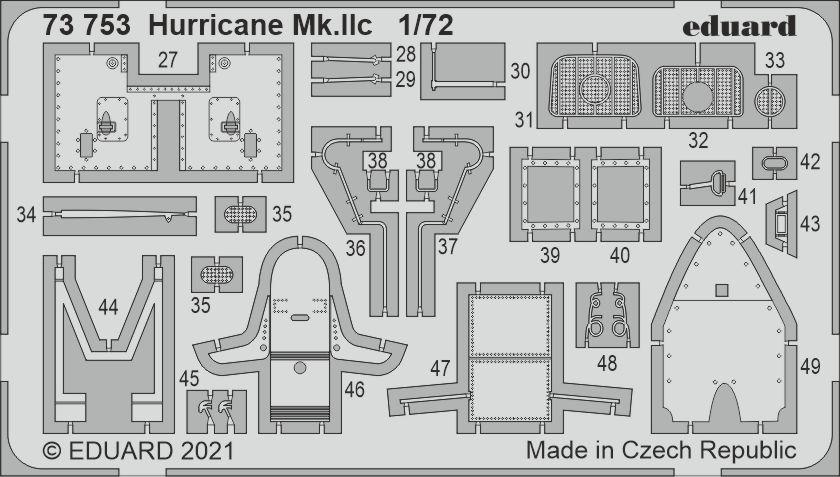 Eduard 73753 1:72 Hawker Hurricane Mk.IIc