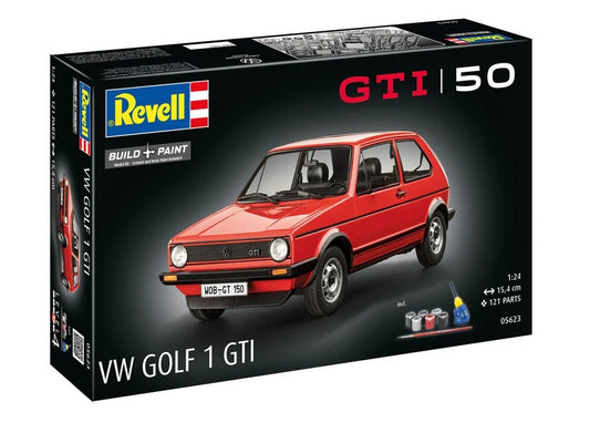 Revell 05623 1:24 50yrs of the VW Golf 1 Gti Gift Set