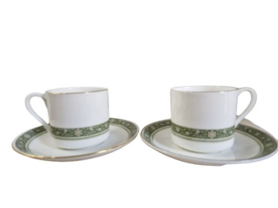 2 x Royal Doulton Rondelay Teacup and Saucer Fine Bone China