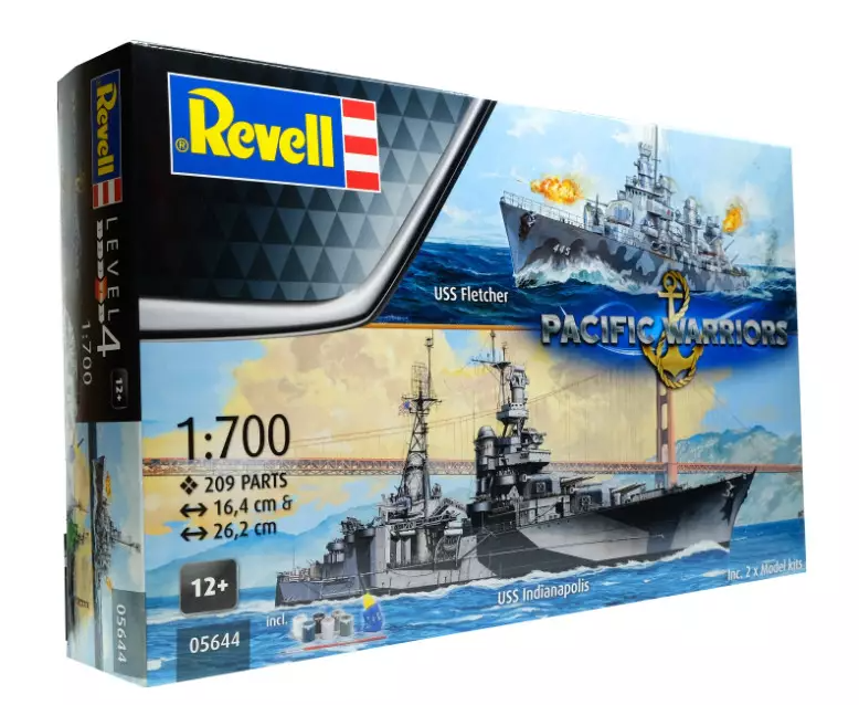 Revell 05644 1:700 Gift Set Pacific Warriors (USS Fletcher & Indianapolis)