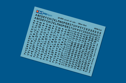 Aviaeology ADD48C22M3 1:48 IJNA Tail Codes 280mm Black