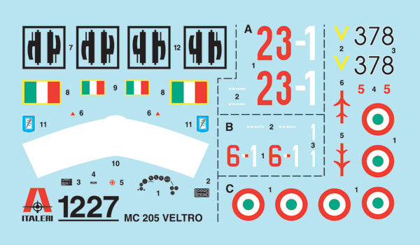 Italeri 1227 1:72 Macchi C.205 'Veltro'