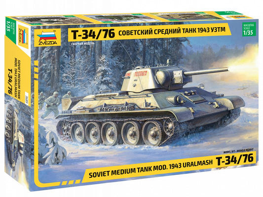 Zvezda 3689 1:35 Soviet T-34/76 MOD 1943 URALMASH