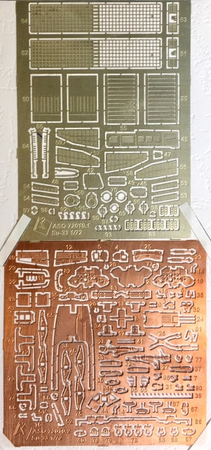 A-Squared AASQ72010 1:72 Sukhoi Su-33 Flanker-D Interior & Exterior Photo-Etched Set